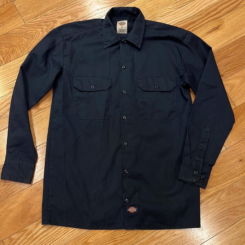 Dickies Black Long Sleeve Work Shirt